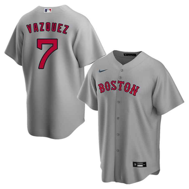 Nike Men #7 Christian Vazquez Boston Red Sox Baseball Jerseys Sale-Gray